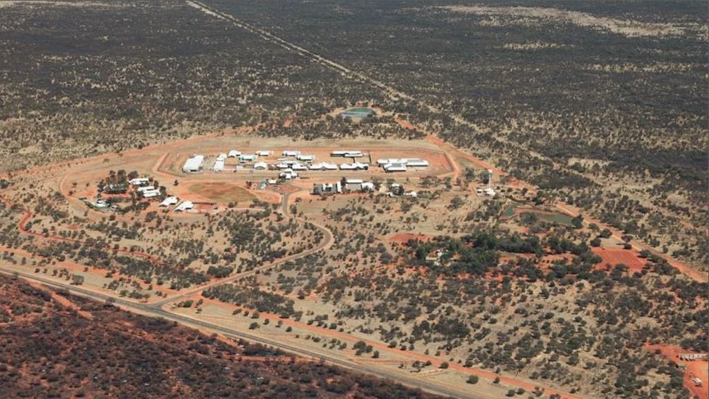 a prison seen from the air 