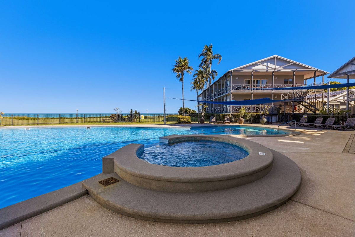 beachside resort and pool