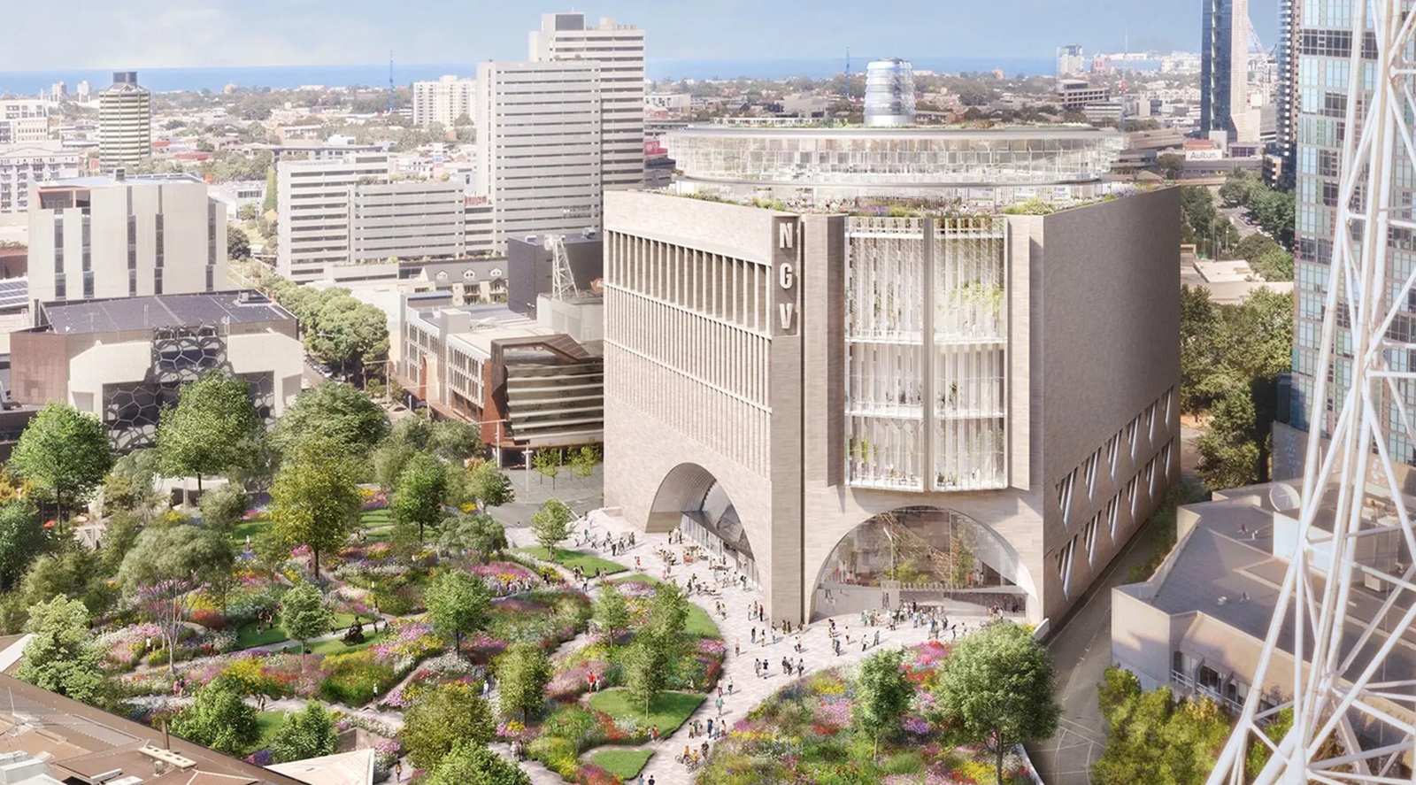 an artist's impression of an arts precinct transformation project