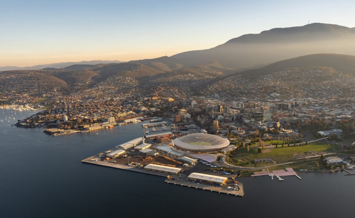 An artist's impression of a stadium