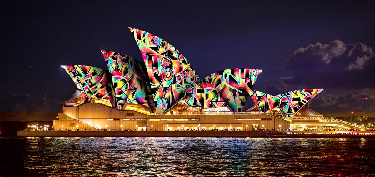 Opera House transformed for light show