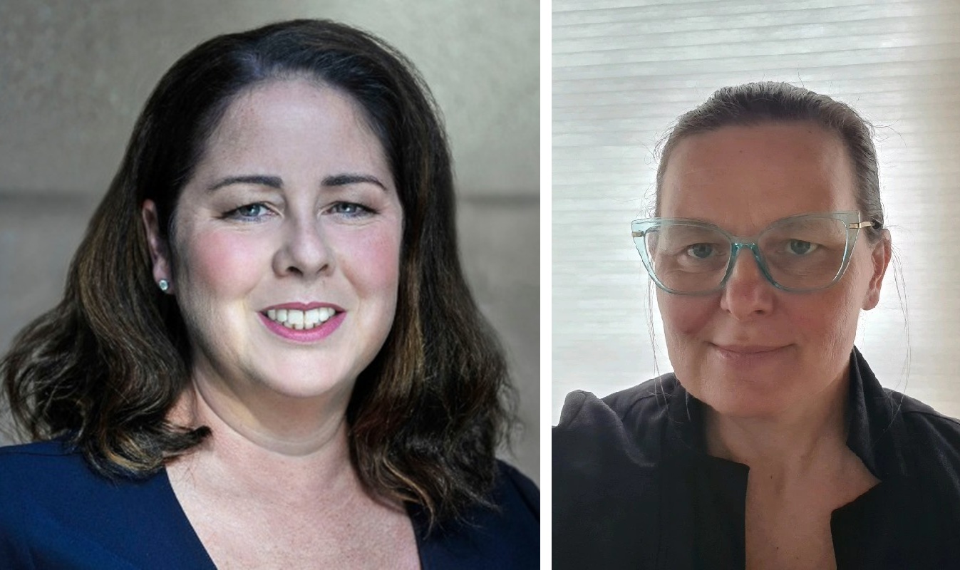 combined image of two women's headshots