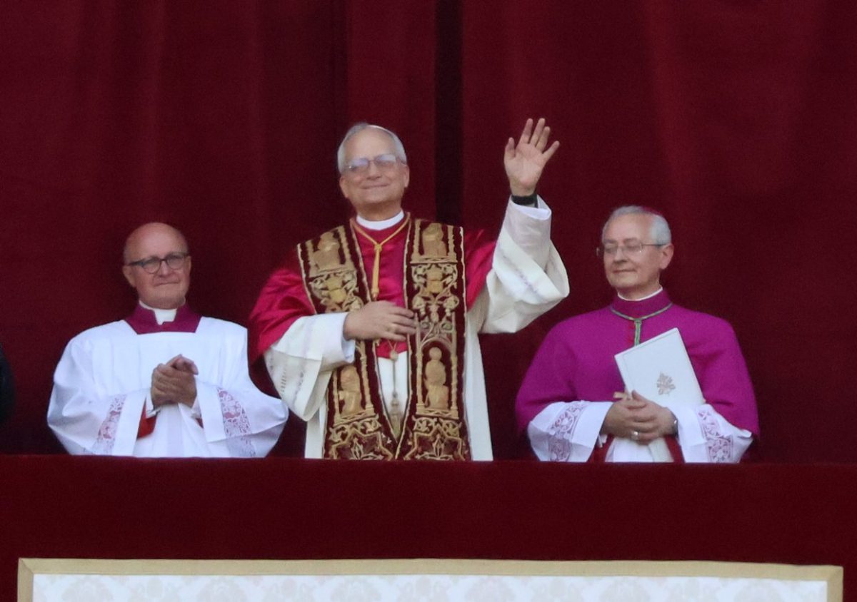 Pope and two priests