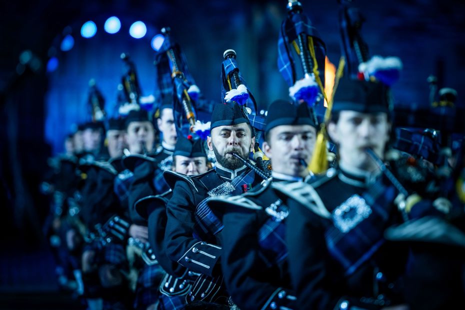bagpipers playing