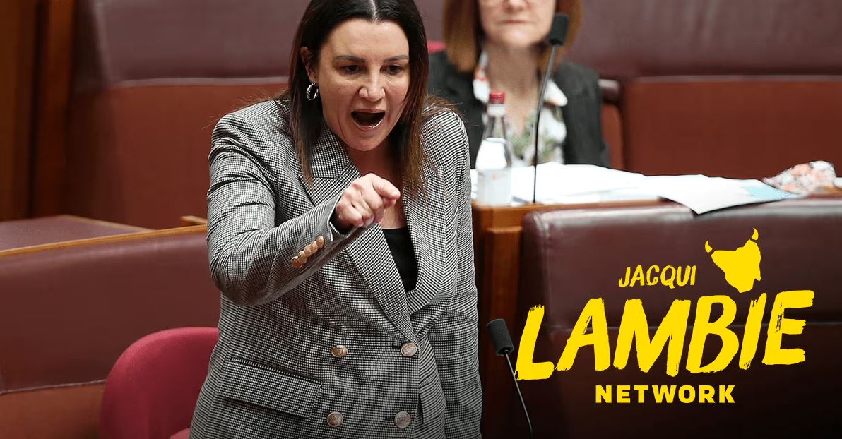 a woman speaking in Senate chamber
