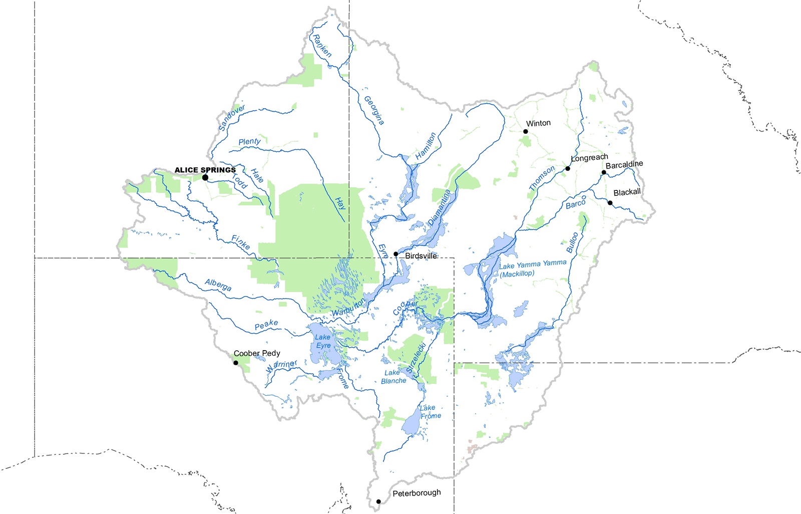 Kati Thanda flood catchment map
