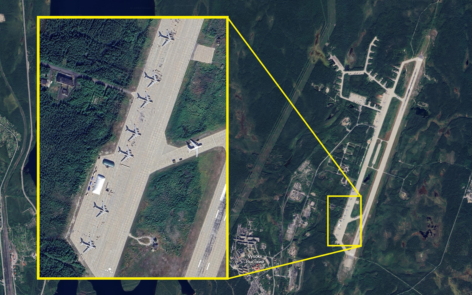 combined images of an air base