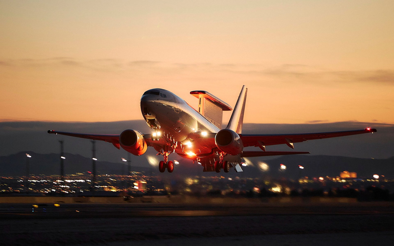 air force plane taking off