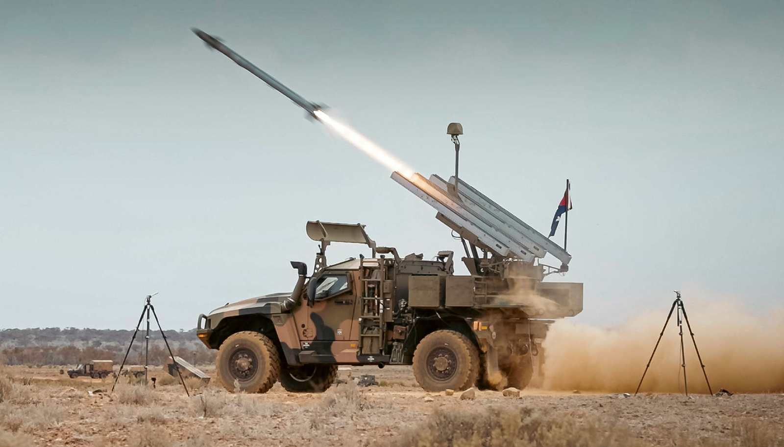 missile launch from an army ute