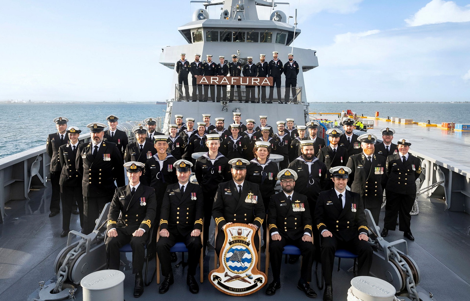 navy ship and crew