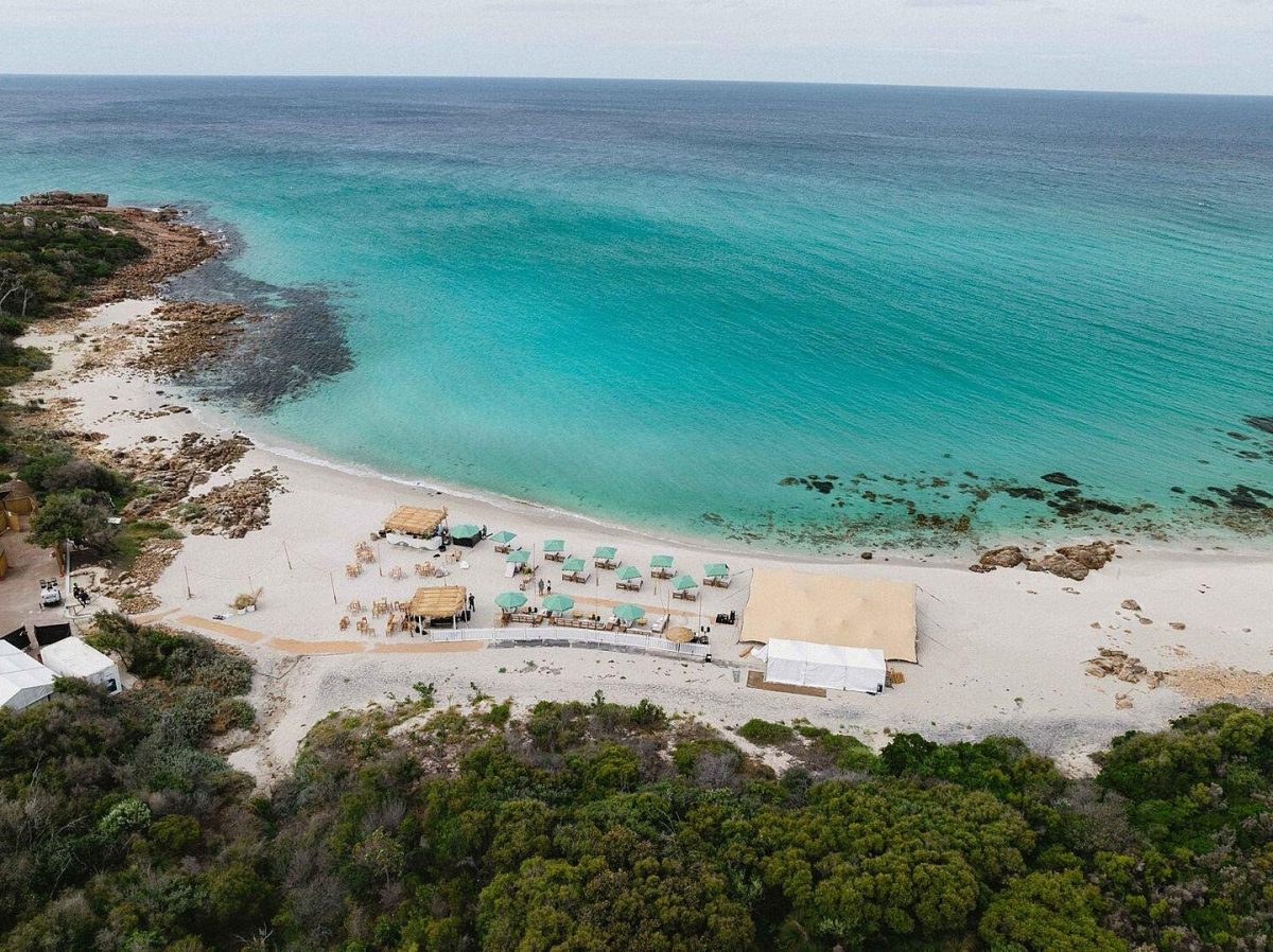 beach and ocean with blue and turquoise waters