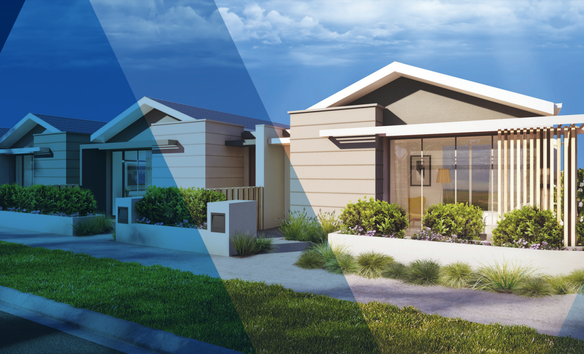 artist's impression of small-lot housing