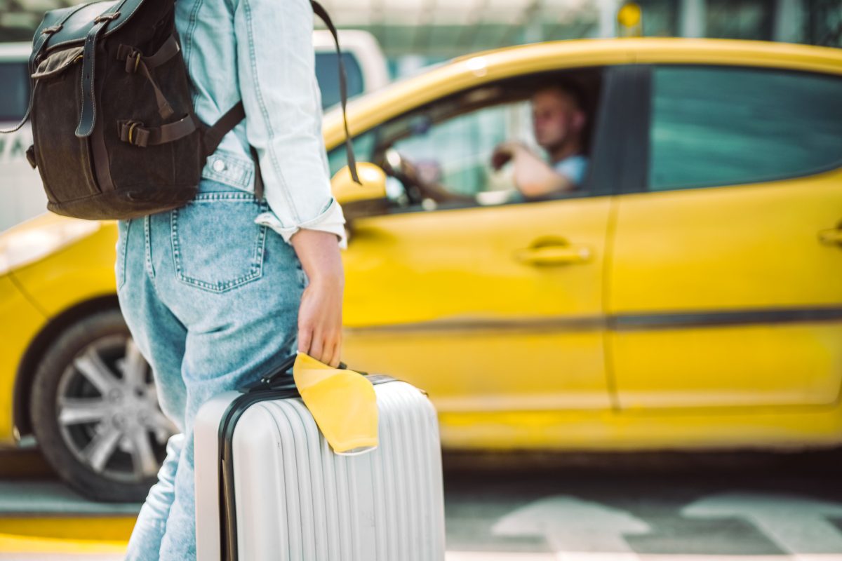 traveller looking to catch a taxi