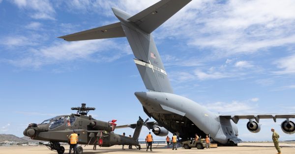 First two army Apache attack helicopters delivered to Townsville