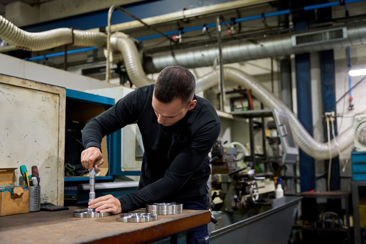 man working in an industrial plant
