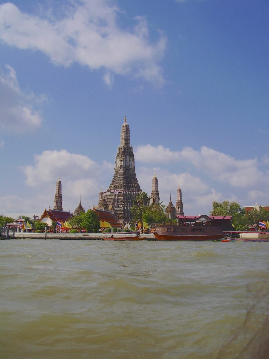 Thai temple and river