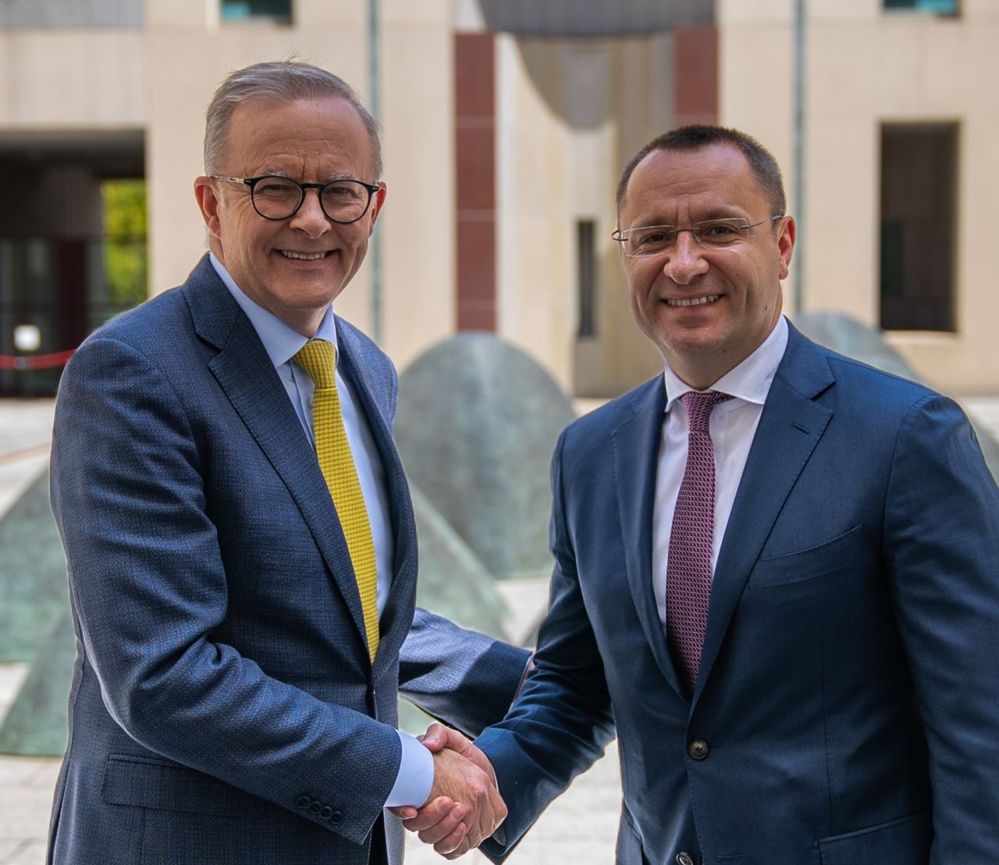 Anthony Albanese and Vasyl Myroshnychenko