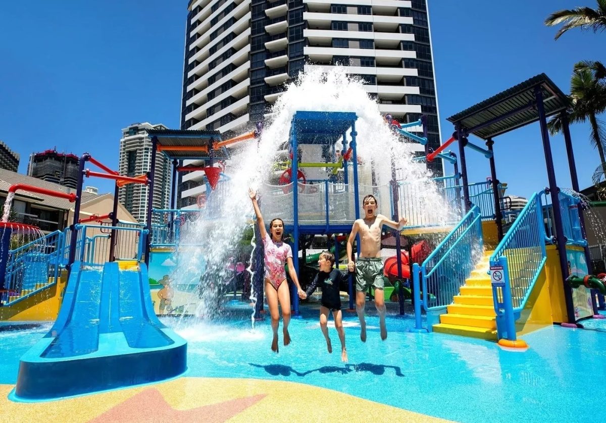 kids having fun at a waterpark