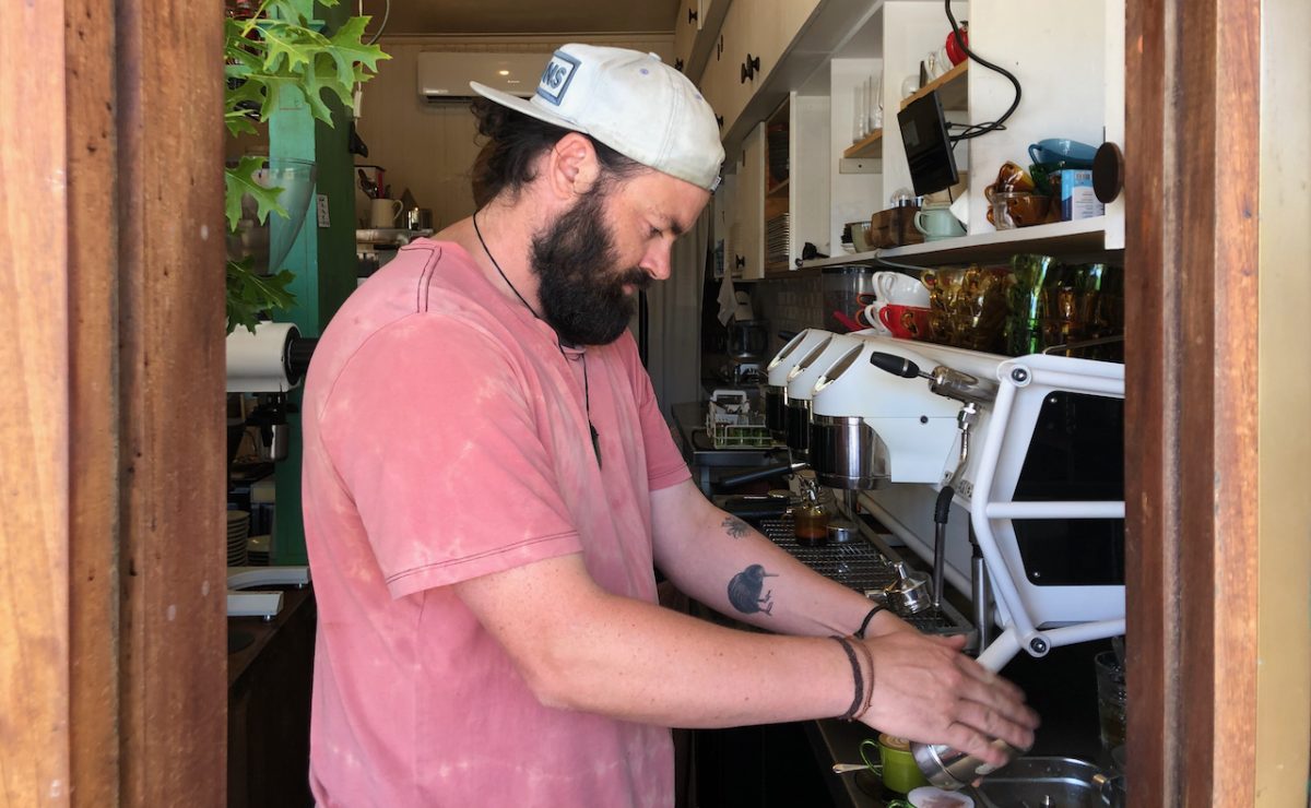 Yuki Bird of Mister Hope Espresso in Bermagui was the driving force of Bermagui's cafes putting an end to single-use coffee cups.