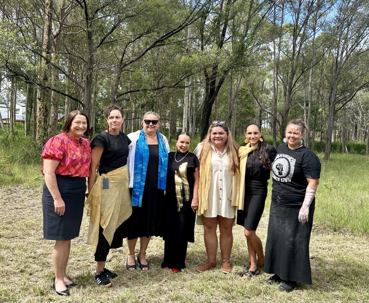 Federal Member for Gilmore Fiona Phillips and Federal Member for Barton Linda Burney joined the Waminda team for the Turning of the Soil Ceremony at Nowra’s Birthing on Country site.