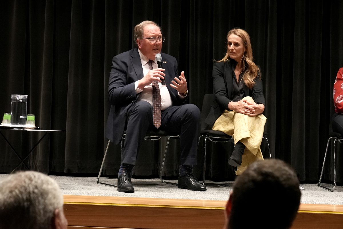 Member for Bega Dr Michael Holland and Greens MP Sue Higginson.