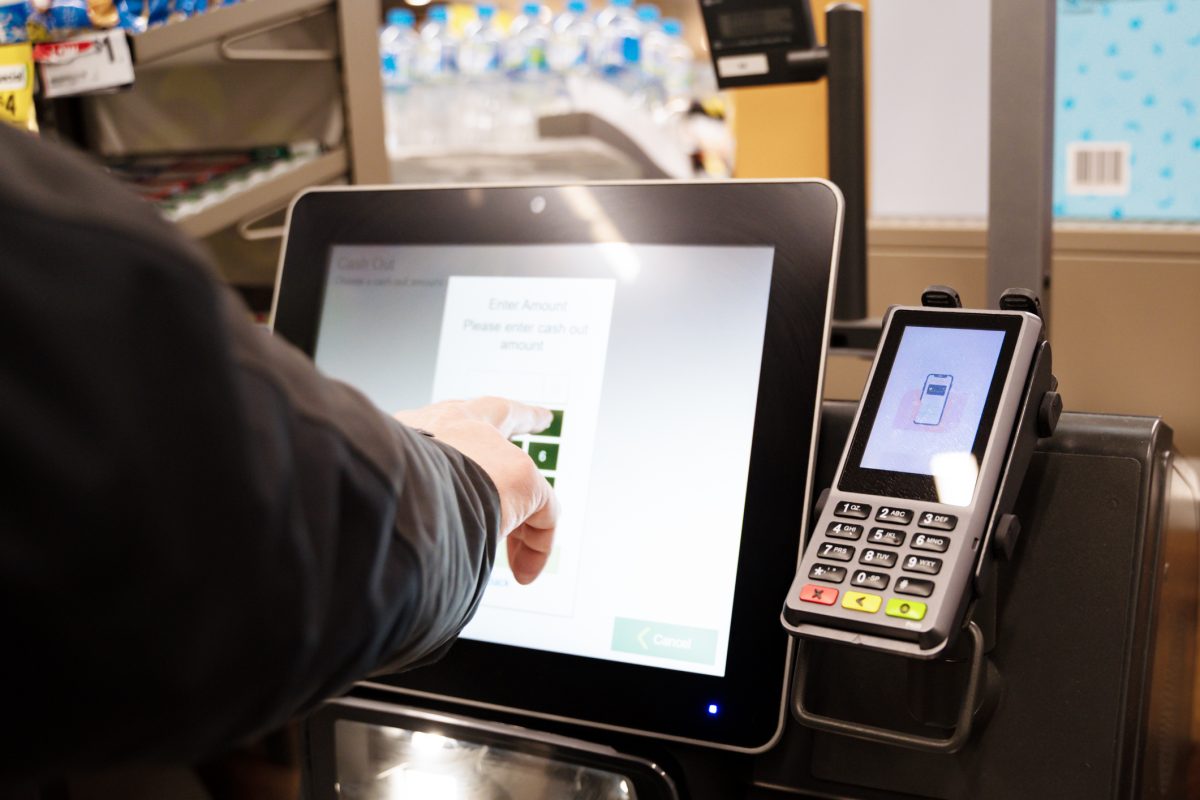 supermarket self-serve checkout