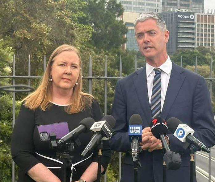 Minister for Regional Transport and Roads Jenny Aitchison (left) and Minister for Roads John Graham (middle) revealed that 1.3 million NSW drivers are able to have demerit points wipped from their licences in January. Photo: NSW Government