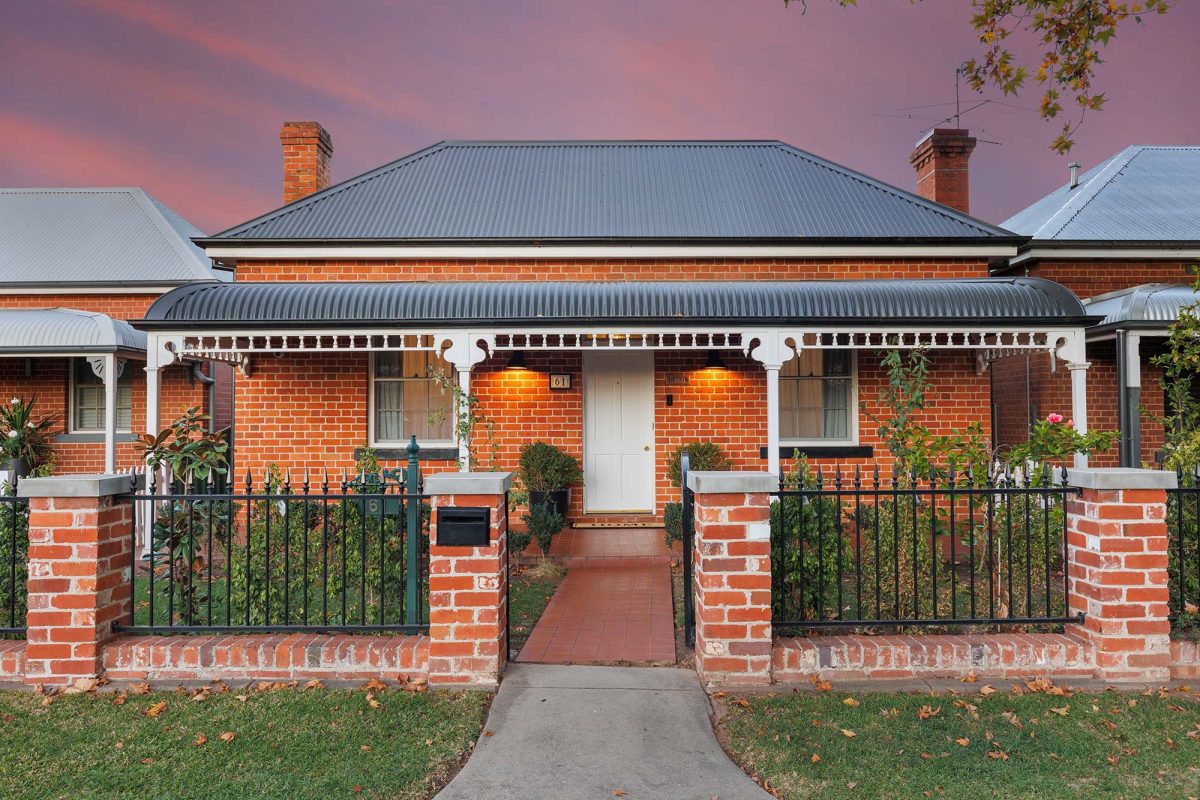 exterior of brick home