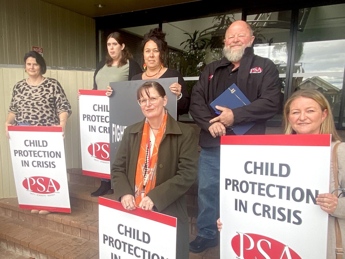 Child protection caseworkers in Wagga joined a statewide protest over a lack of staff and resources.