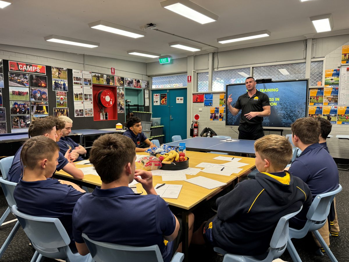 Joel Thompson of Yakka Training at Kooringal Clontarf Academy. 