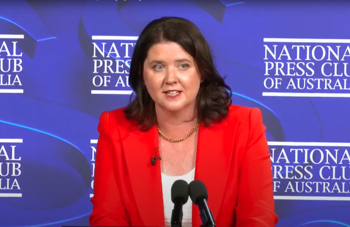 Regional Australia Institute CEO Liz Ritchie addressed the National Press Club in 2023. 