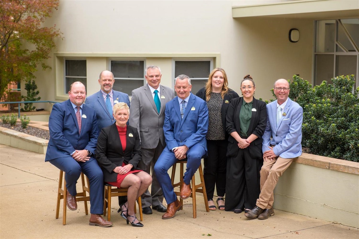 Group of councillors posing outside