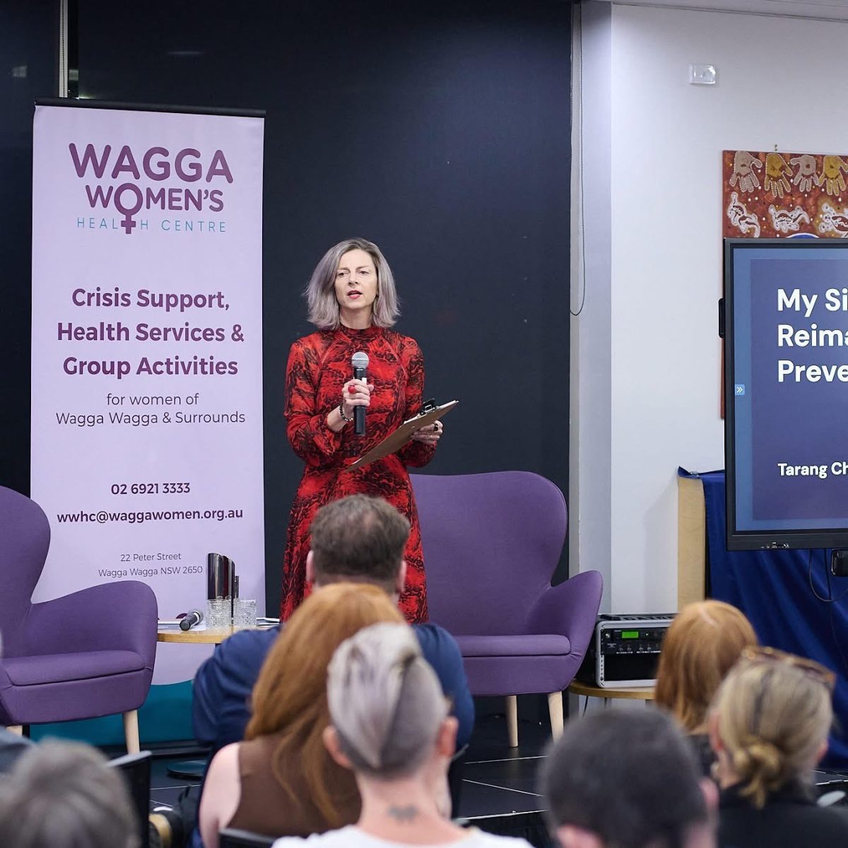 Woman giving a speech