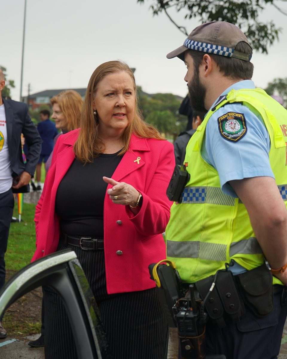 woman with policeman