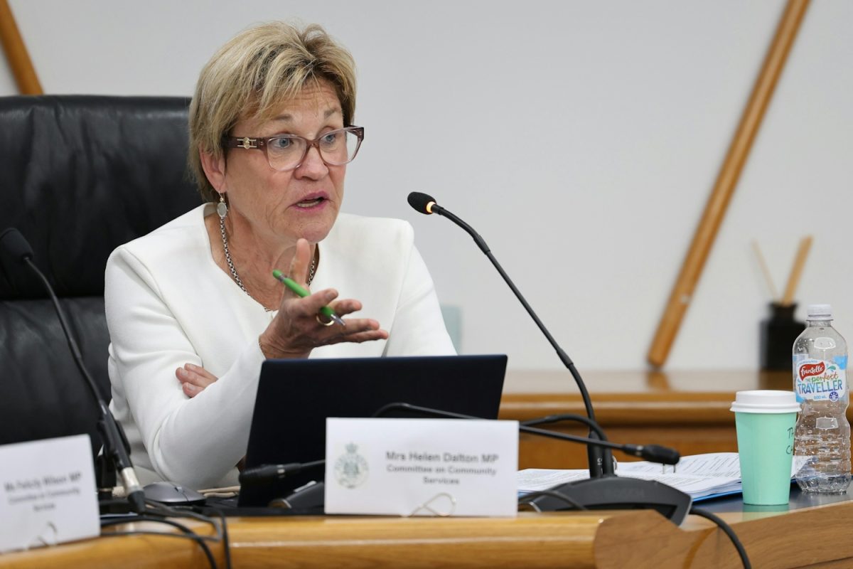 Helen with microphone