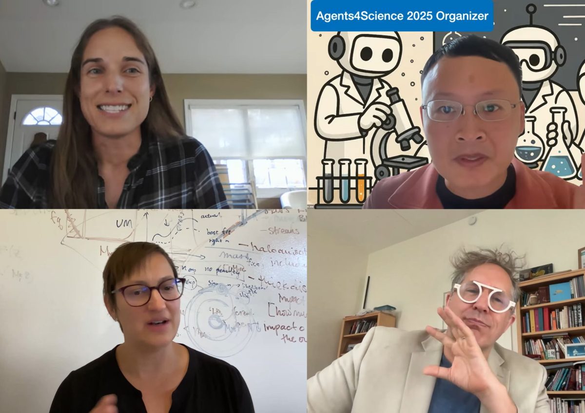 (Top) Barbara Cheifet and James Zou; (Bottom) Risa Wechsler and James Evans.